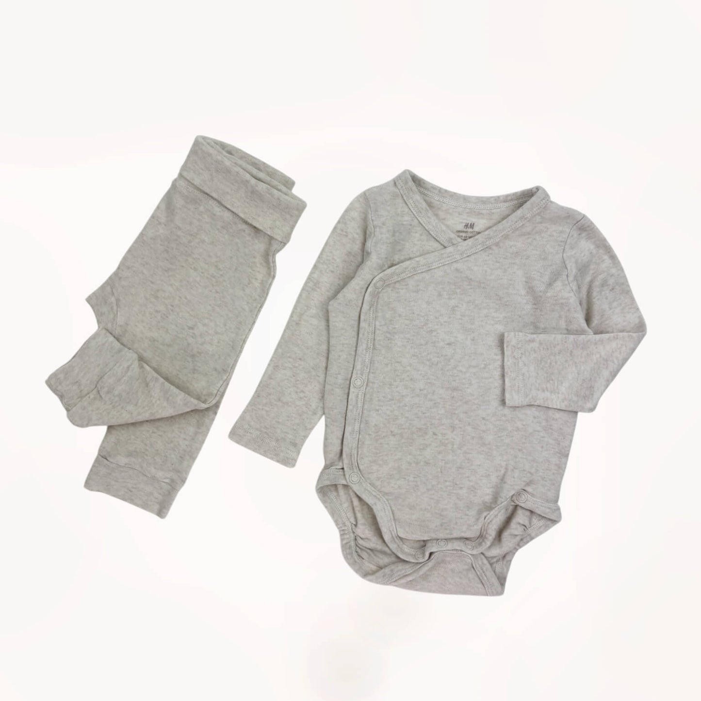 Outfit set ecru H&M 6 maanden