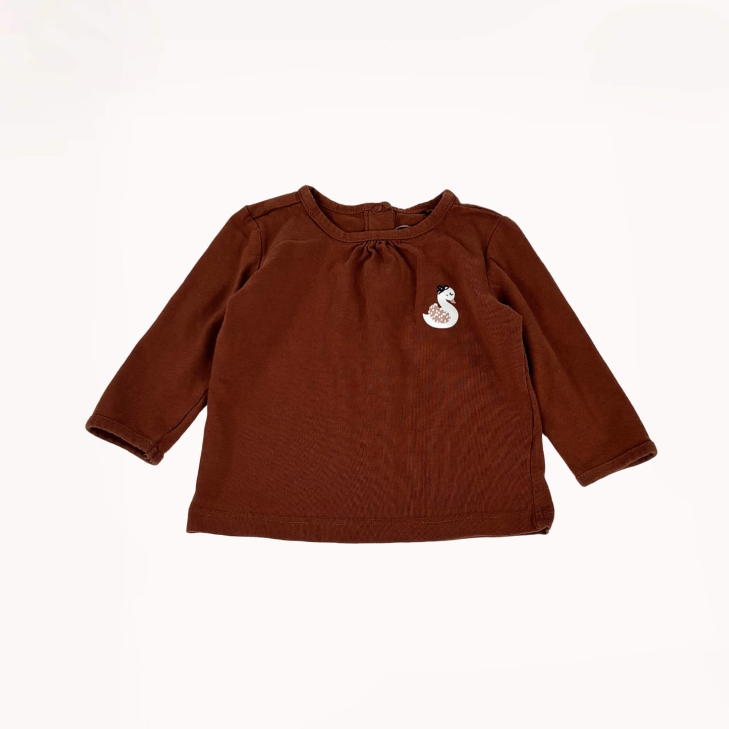 T-shirt lange mouwen bruin/zwaantje Cuddles & Smiles 3 maanden