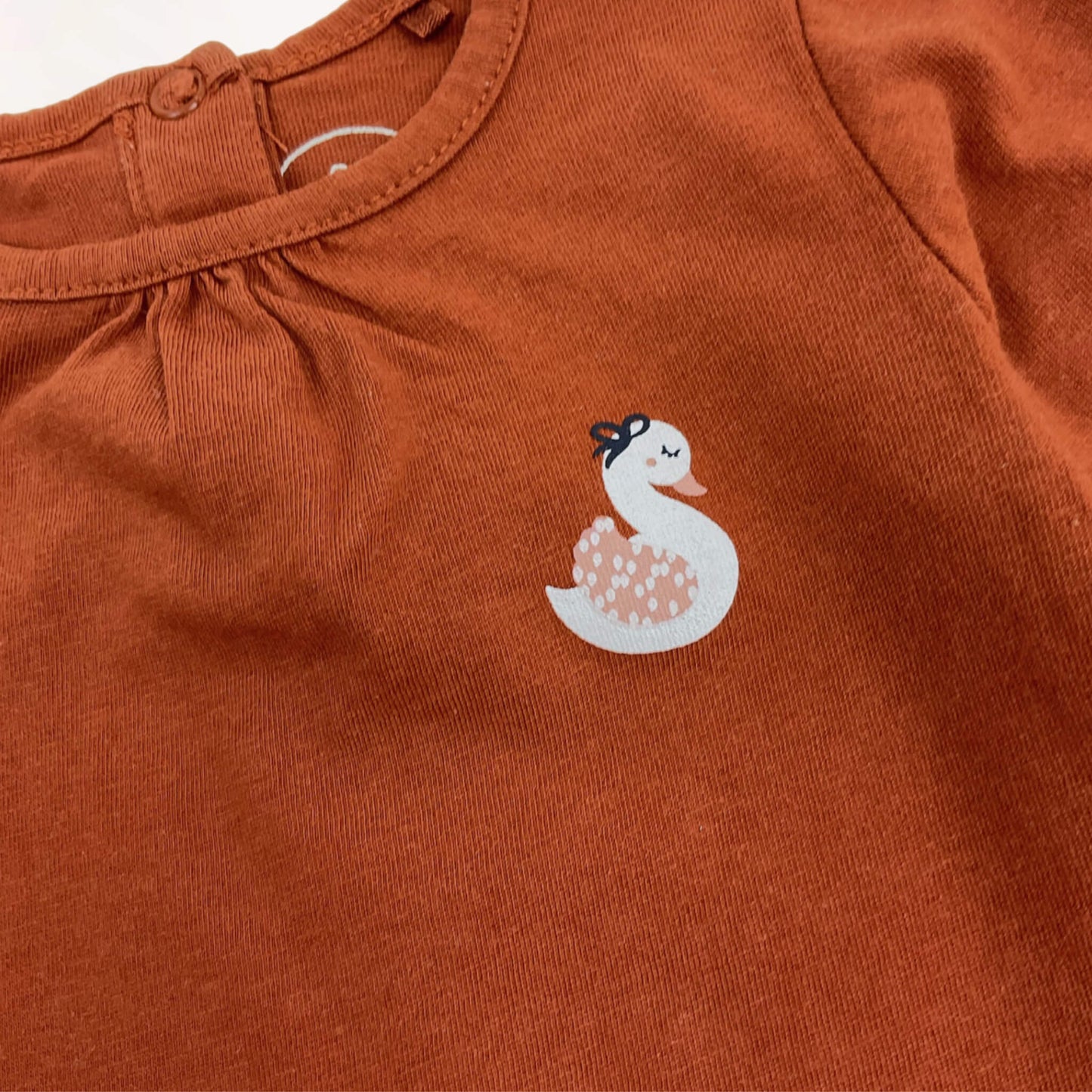 T-shirt lange mouwen bruin/zwaantje Cuddles & Smiles 3 maanden