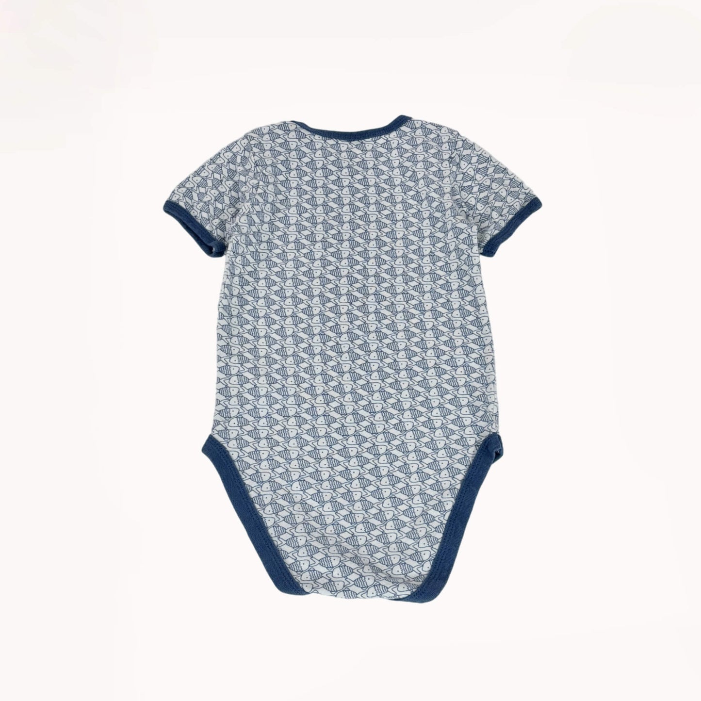 Rompertje met vissen blauw/wit⎪98/104