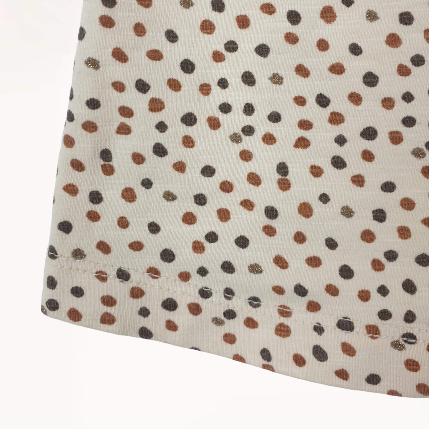 Beige T-shirt met stipjes⎪74