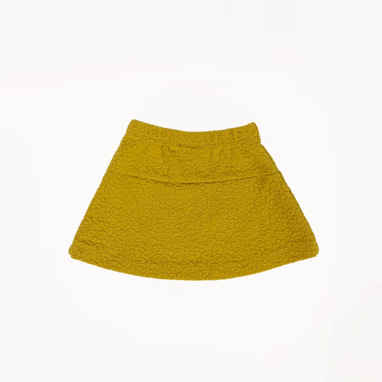 A-lijn rokje geel met textuur motief⎪68