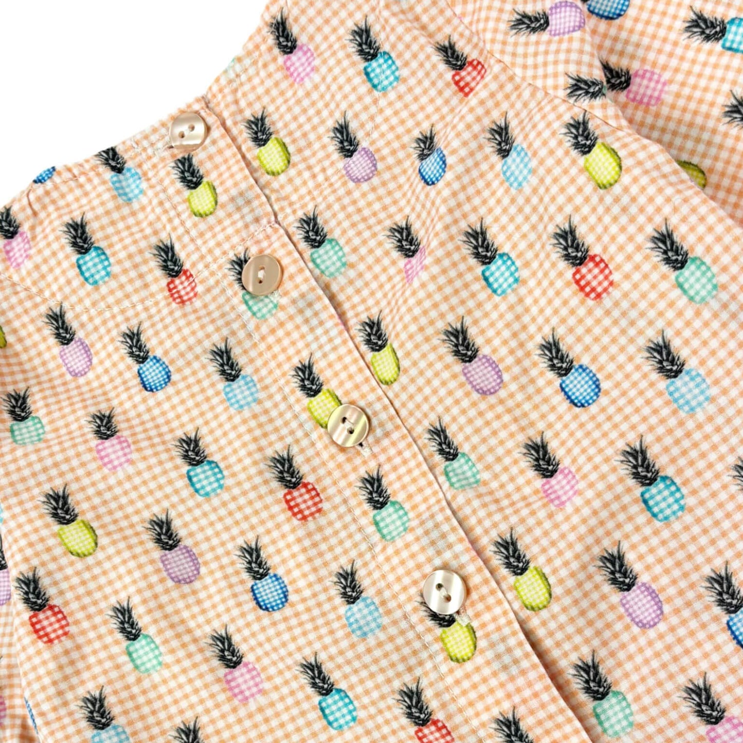 Bloes katoen kleurrijke ananassen P'tit Filou 3 maanden