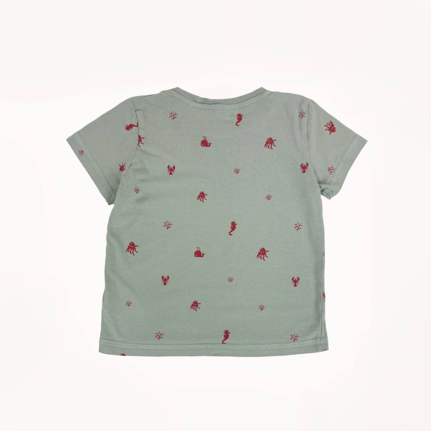 Lichtblauwe t-shirt m/ oceaandiertjes⎪104