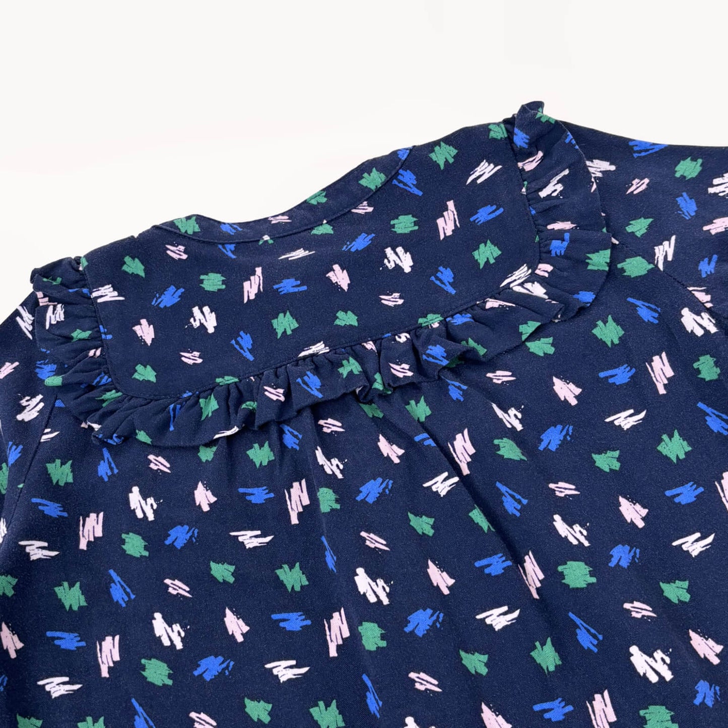 Blauw kleedje met 80' inspired motief⎪98