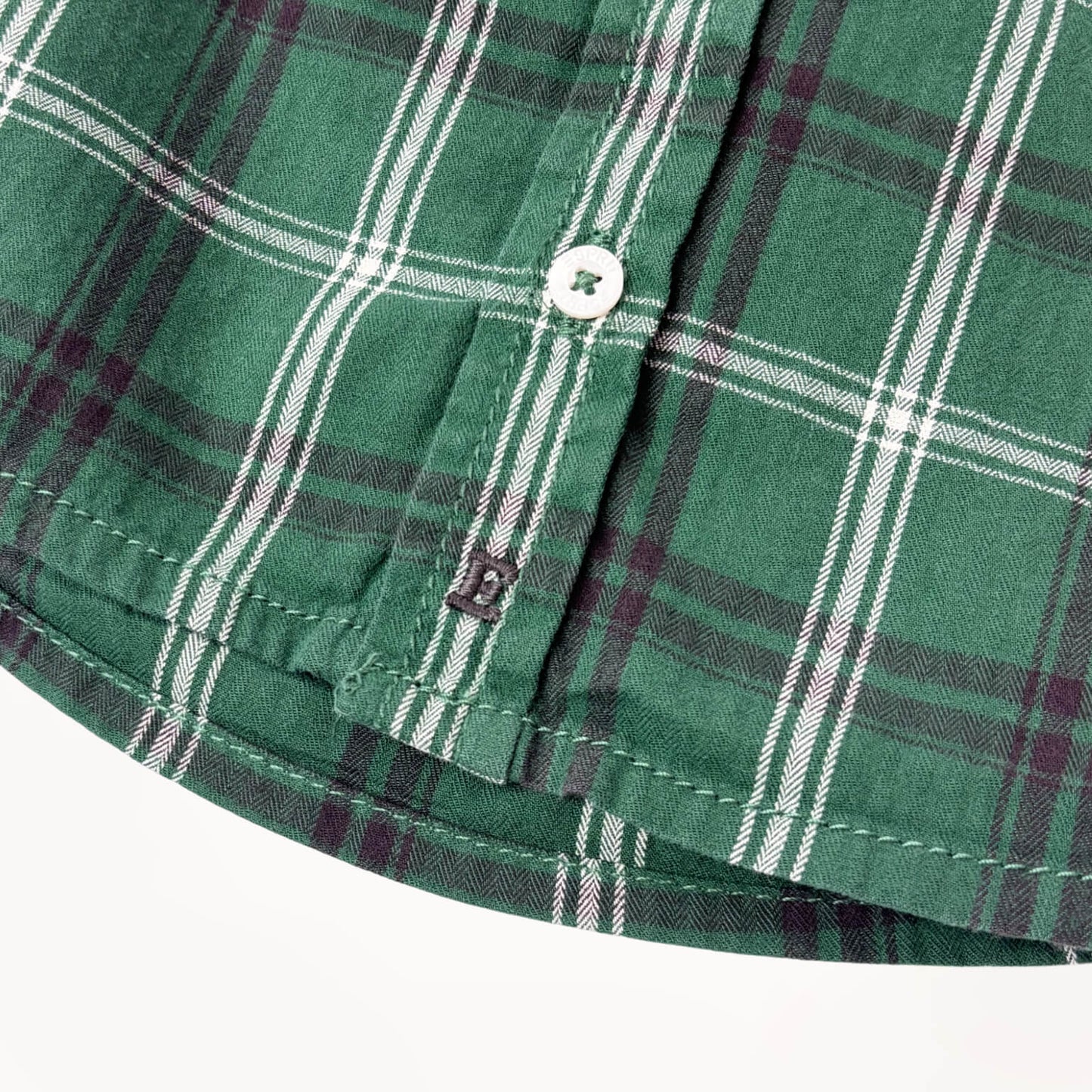 Groen plaid shirt m/ elleboog-patches⎪68
