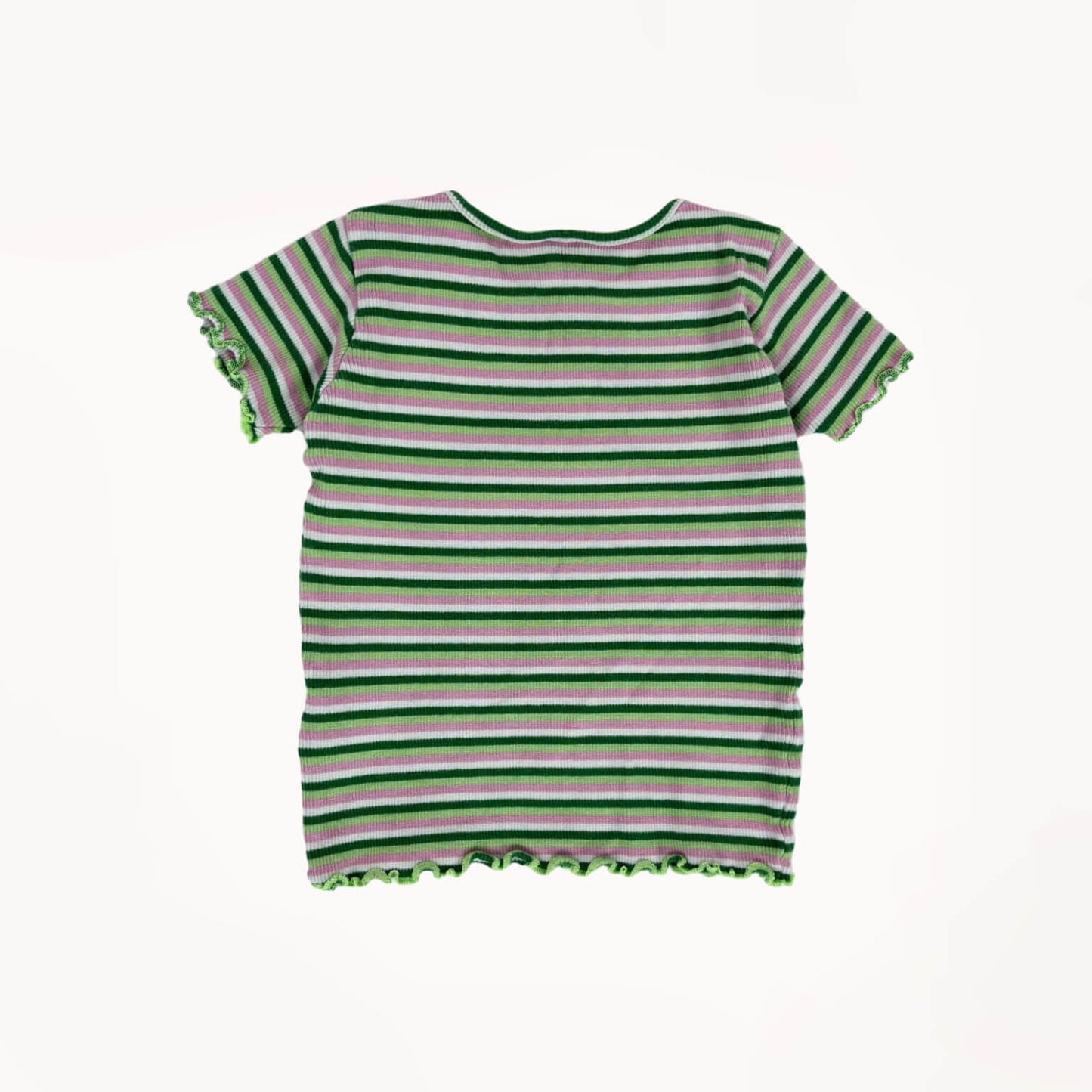 T-shirt met streepje roze, groen⎪92