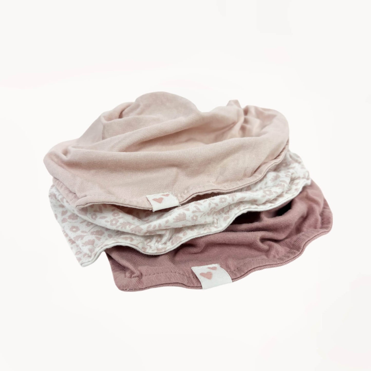 Set 3 slabbetjes roze & bloementjes H&M newborn