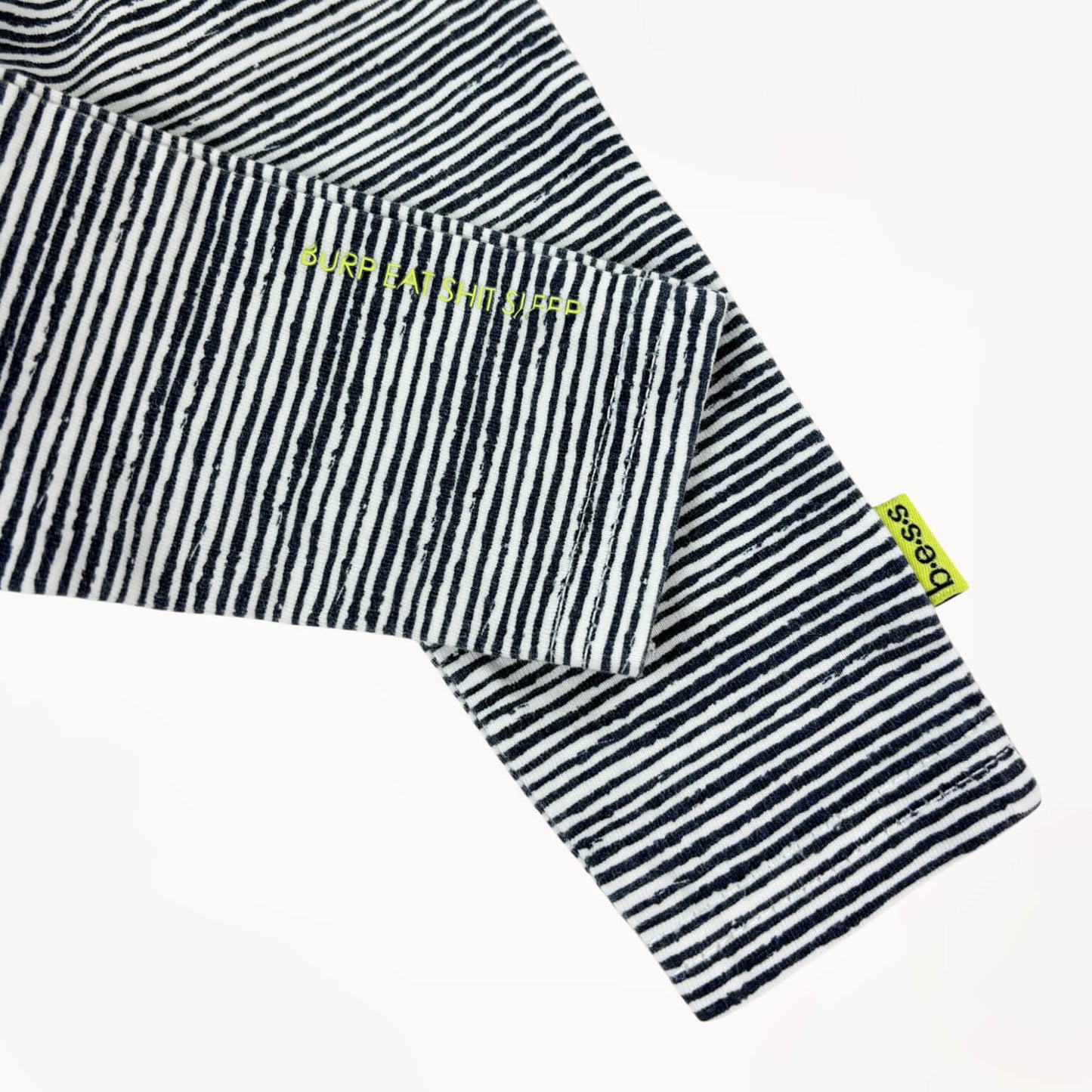 Legging met streepjes, zacht katoen, "Burp, Eat, Shit, Sleep"⎪68