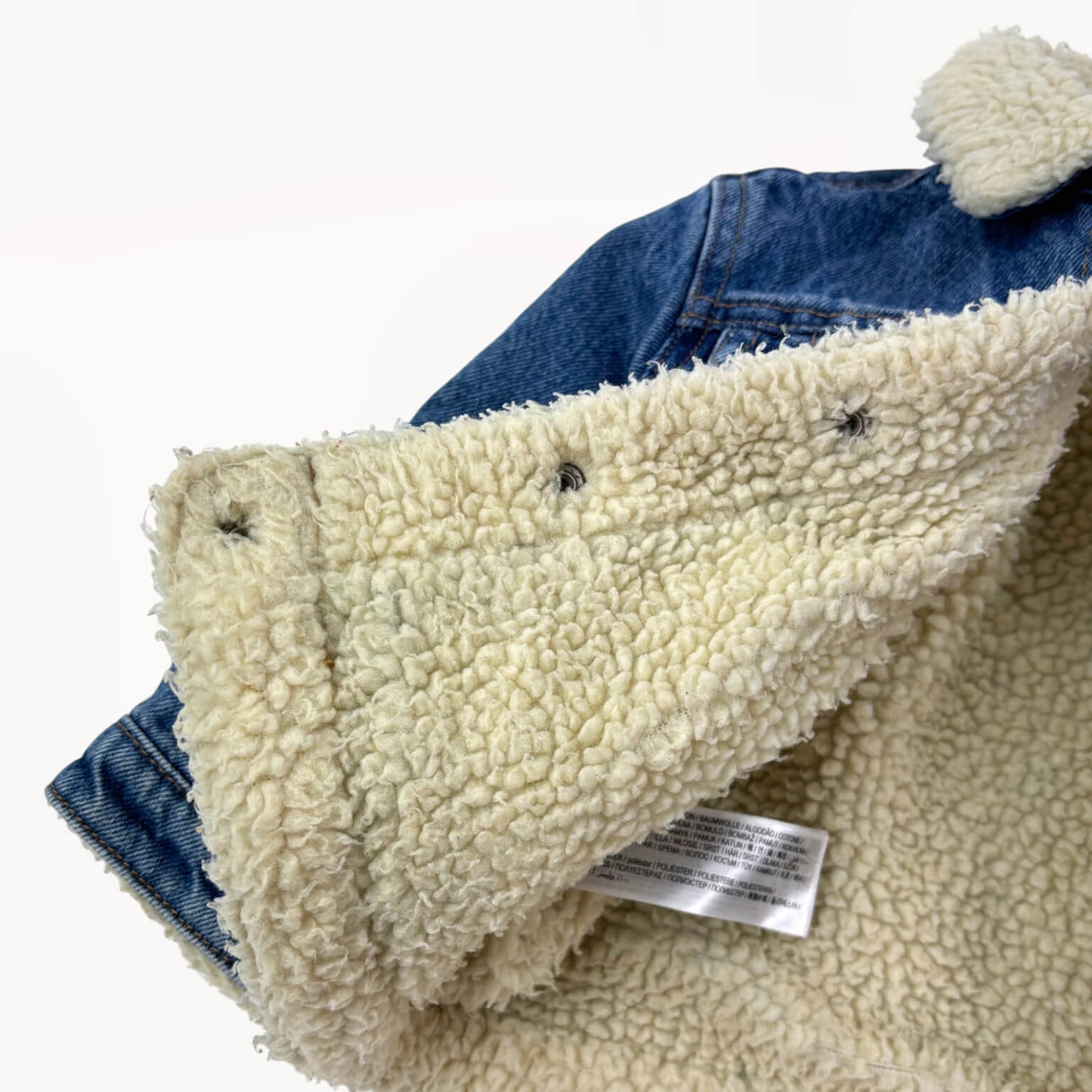 Stoere jeans jacket, gewatteerd met dons⎪86