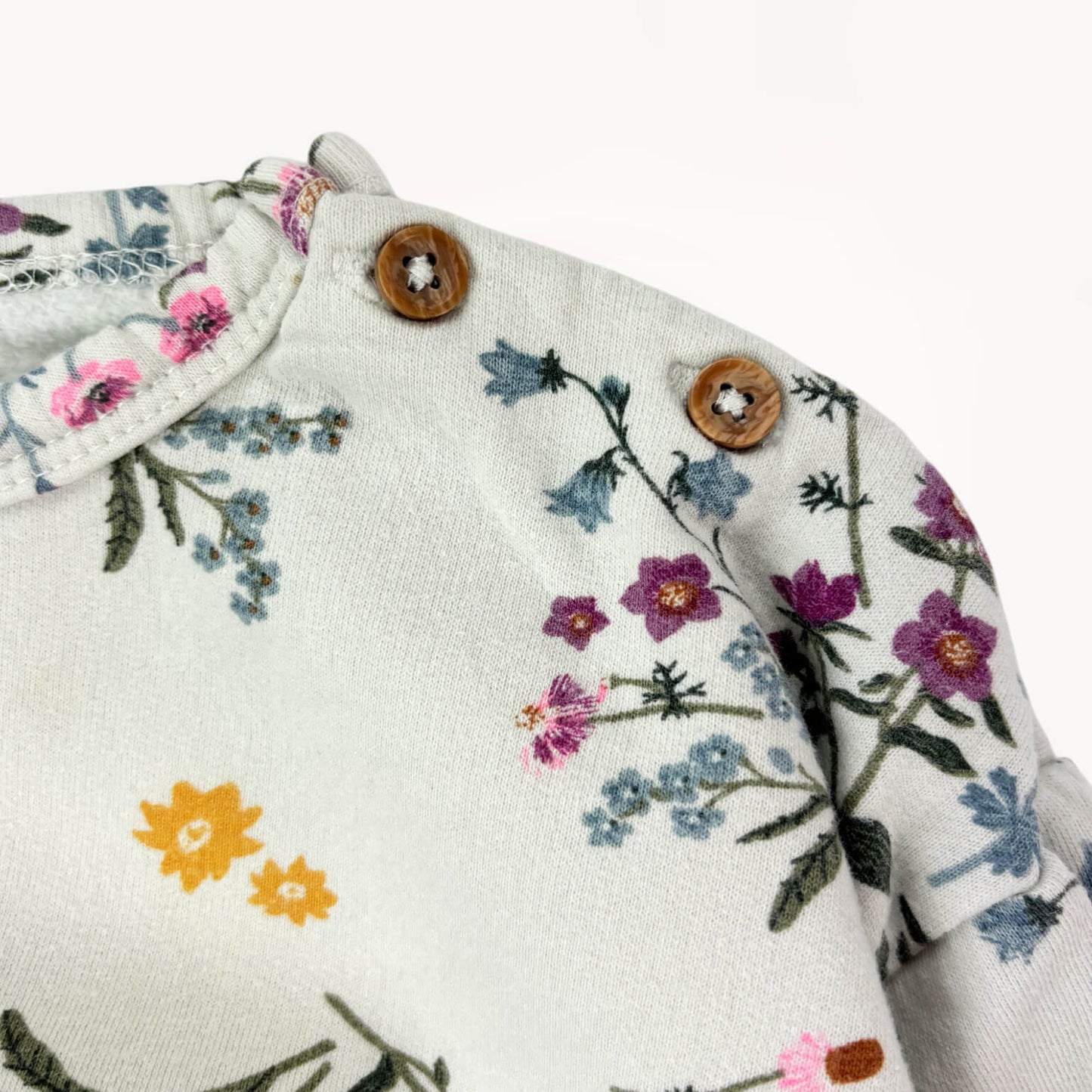 Schattige sweater met bloementjes en strikje⎪80