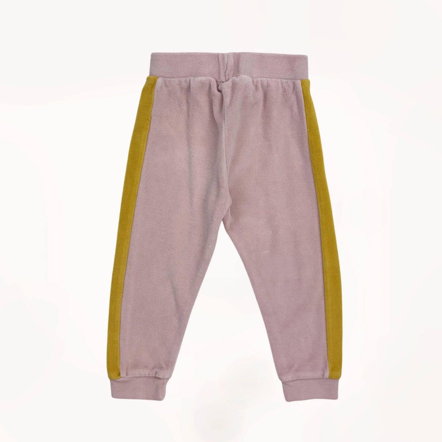 Outfit set velour geel/roze Zeeman 12-18 maanden