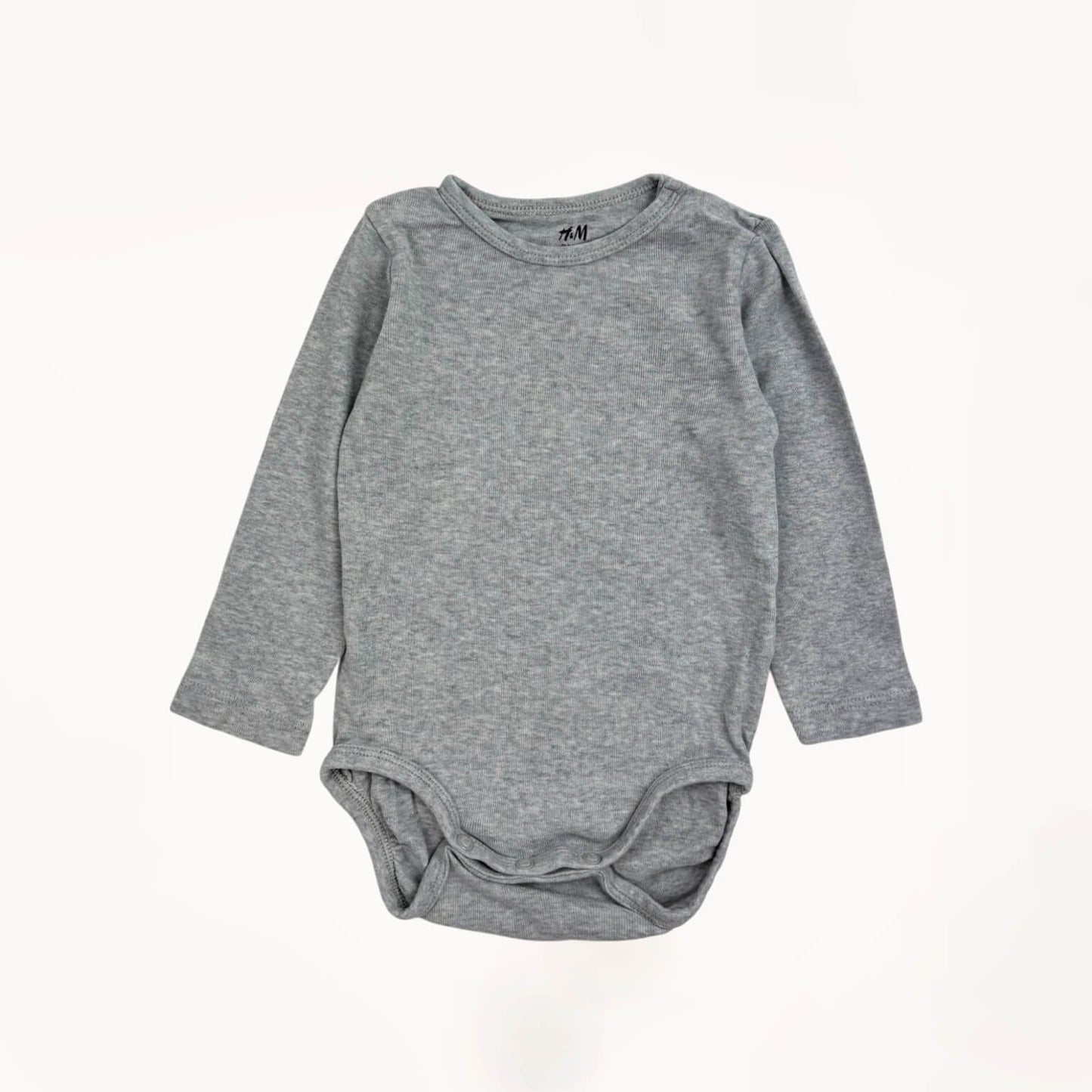 Romper longsleeves grijs H&M 12 maanden