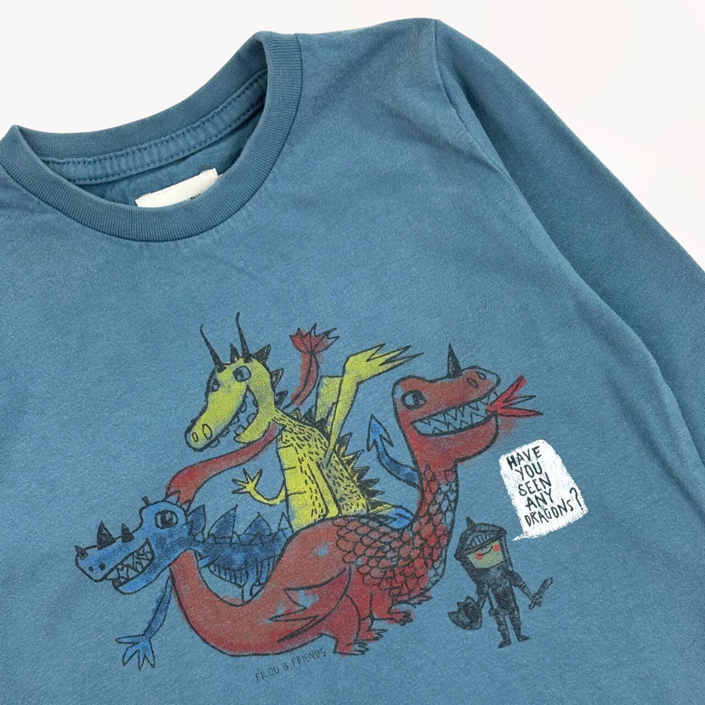 Shirt lange mouwen draken Filou & Friends 3 jaar