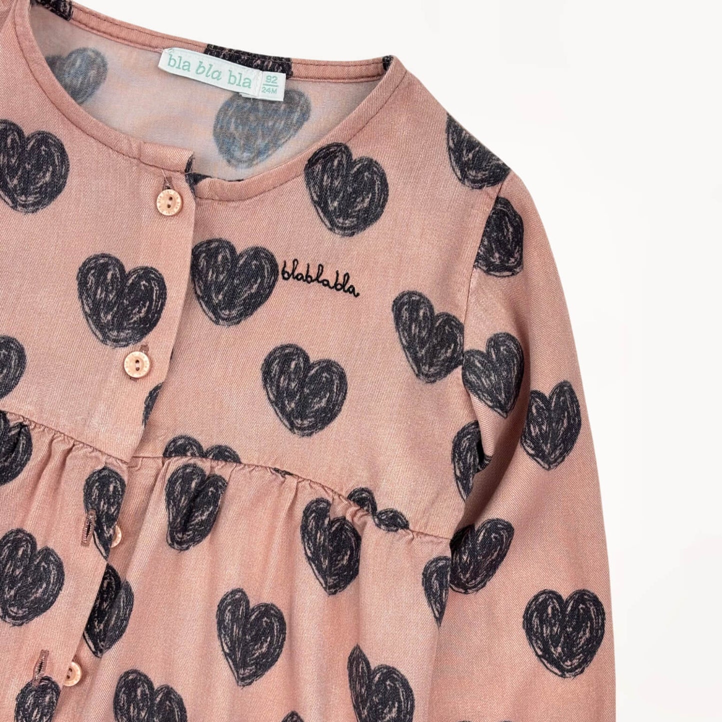 Blouse tuniek roze hartjes Blablabla 2 jaar