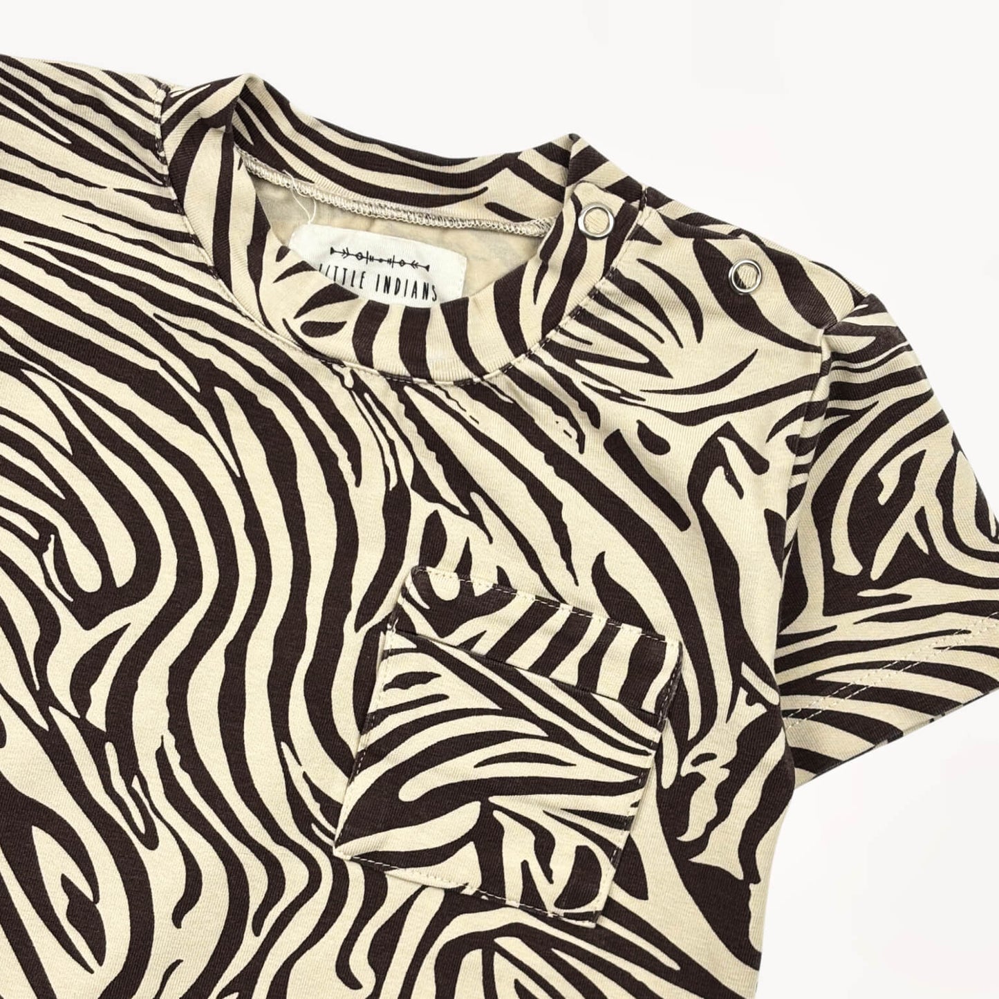 T-shirt zebra bruin Little Indians 3 maanden 1,5-2 jaar