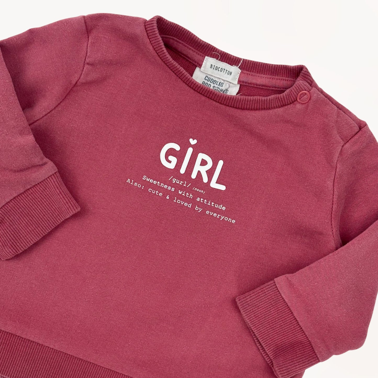Sweater roze 'Girl' Cuddles & Smiles 6 maanden