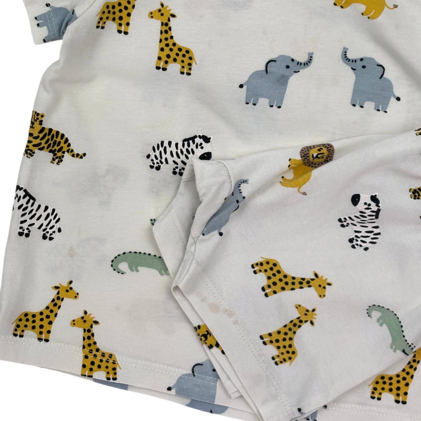 Pyjama set T-shirt en short zoo dieren H&M 1 jaar