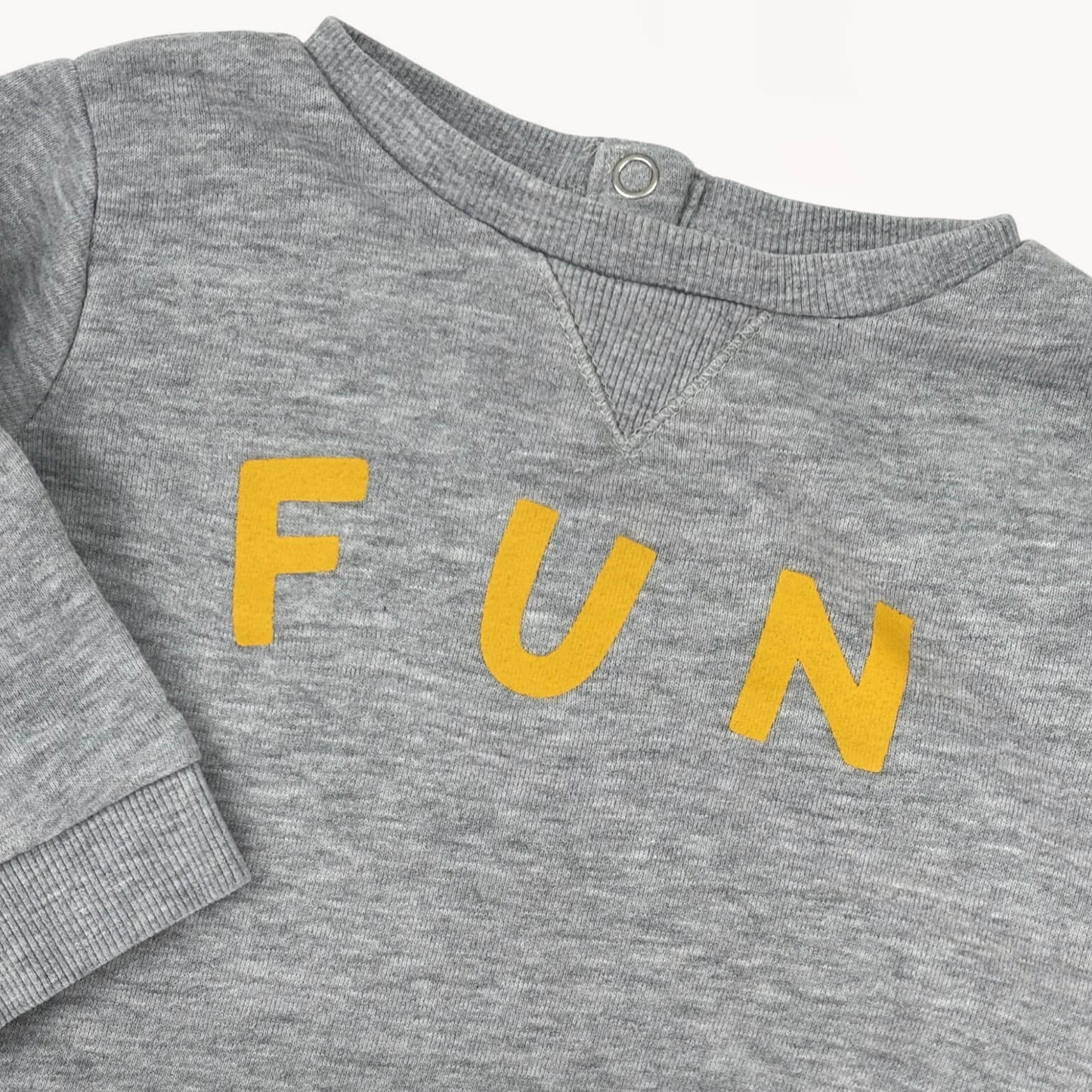 Sweater grijs "Fun" Kiabi 1 jaar