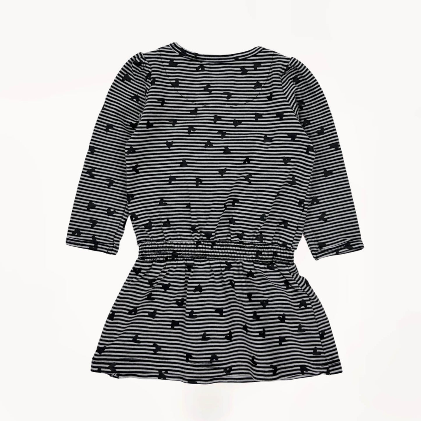 Jurk lange mouwen strepen en hartjes OH! Z8 6 maanden