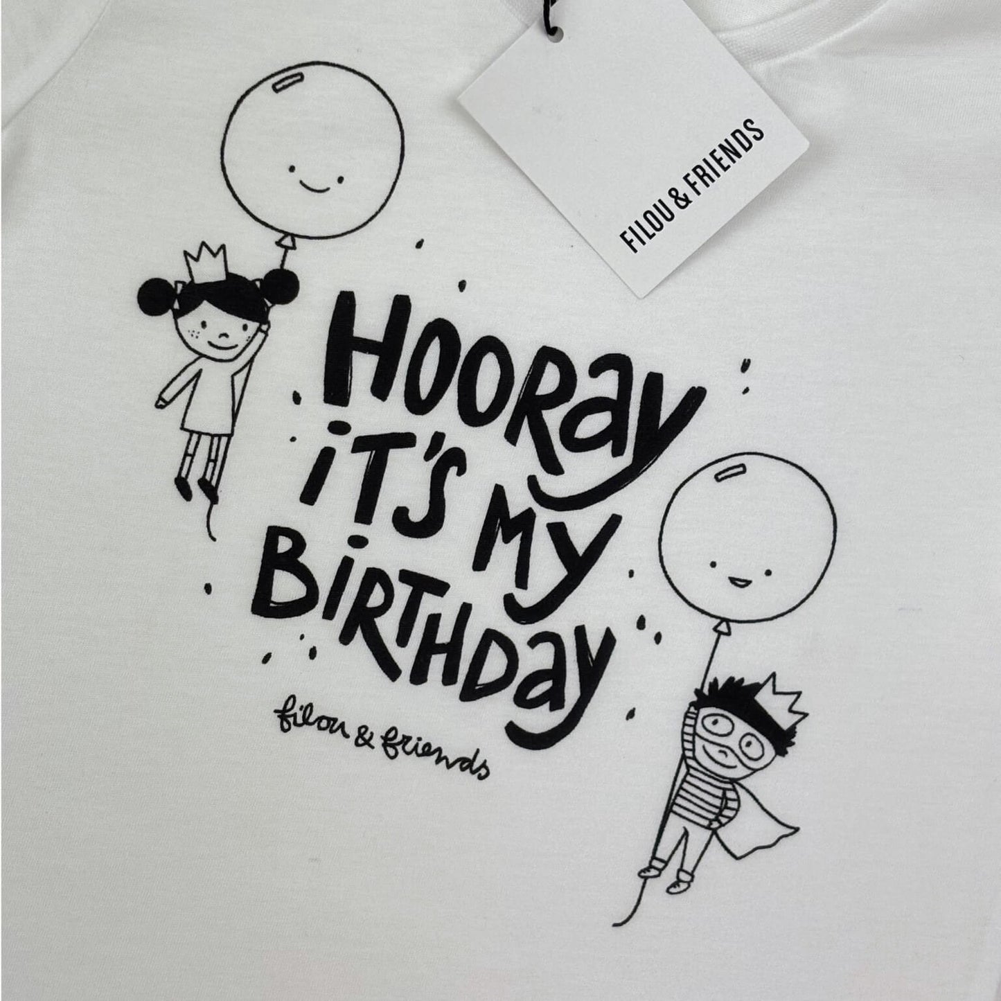 T-shirt 'Happy Birthday' Filou & Friends 6 jaar