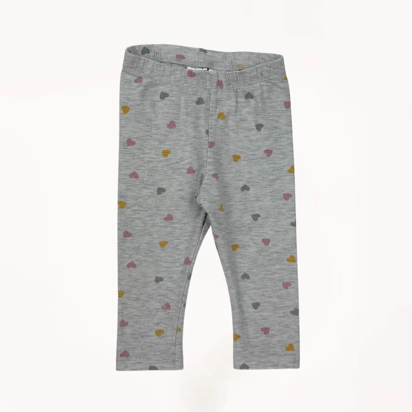 Legging grijs en hartjes H&M 9 maanden