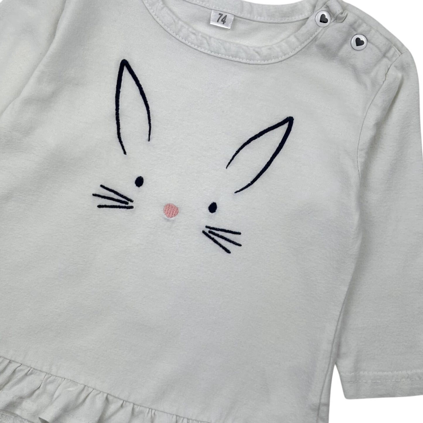 T-shirt longsleeve konijntje Zeeman 9 maanden