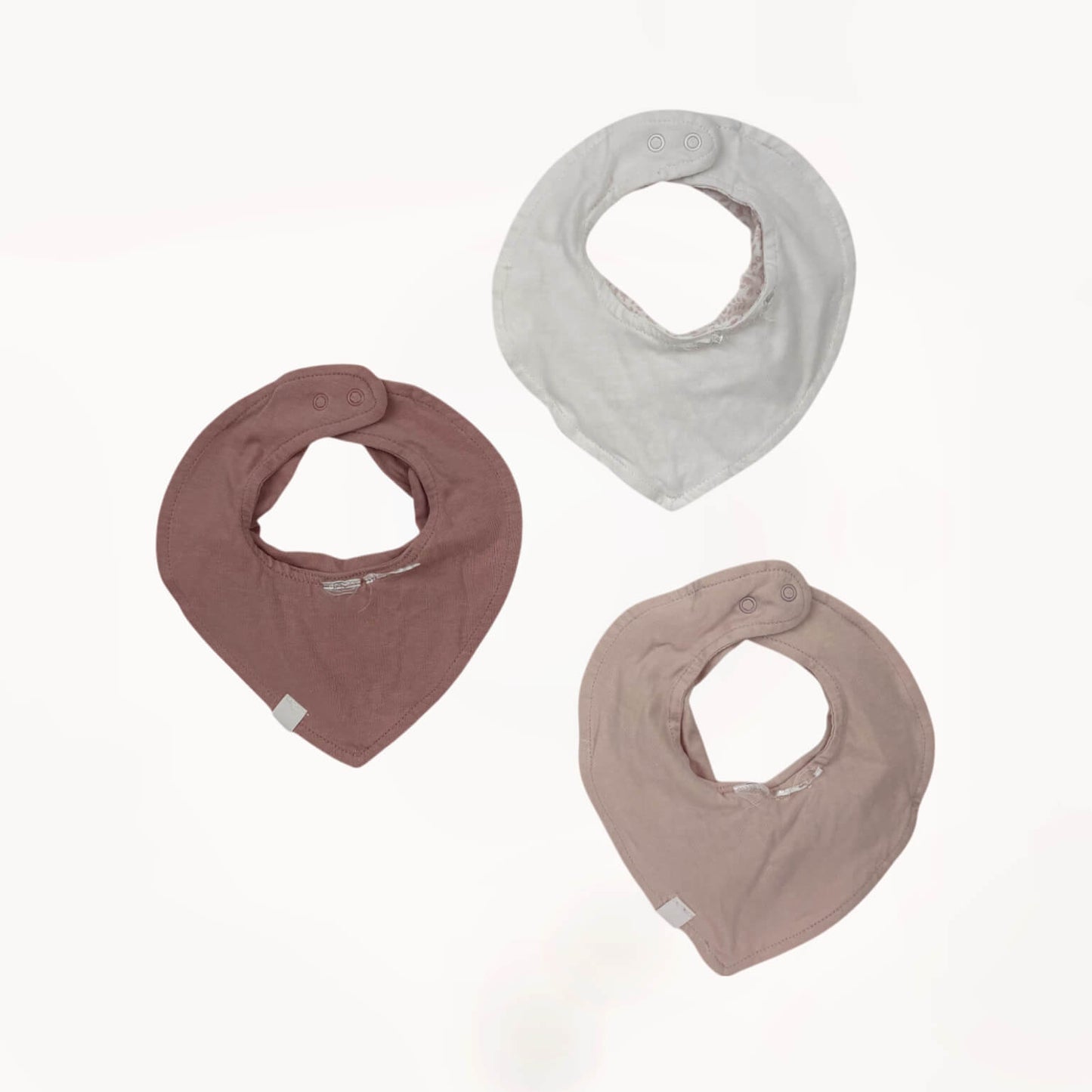 Set 3 slabbetjes roze & bloementjes H&M newborn