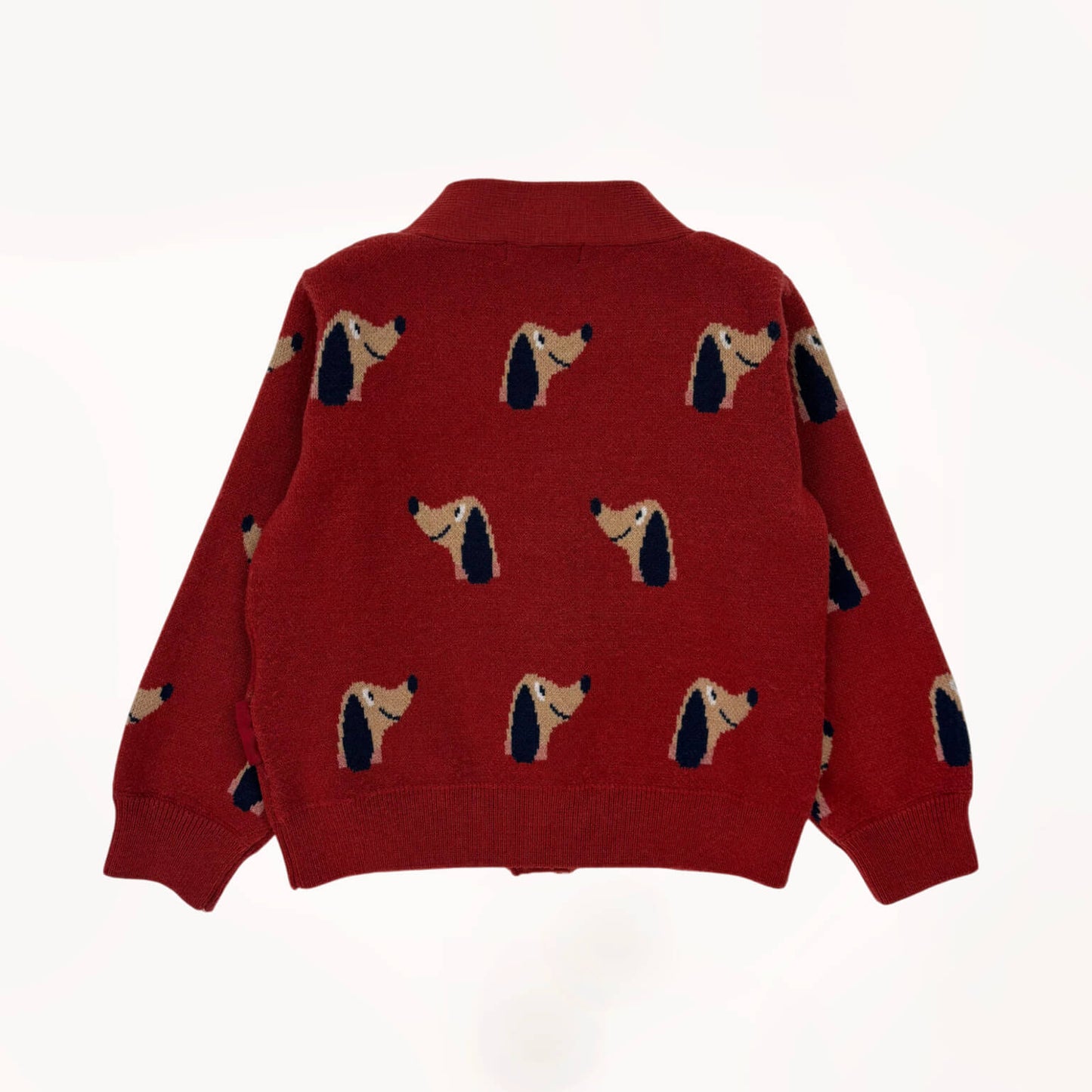 Cardigan rood met puppy's Hampton Bays 3 jaar