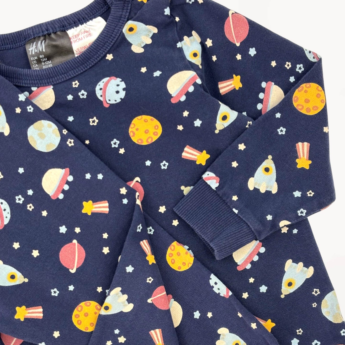 Pyjama set longsleeve ruimte thema H&M 1 jaar