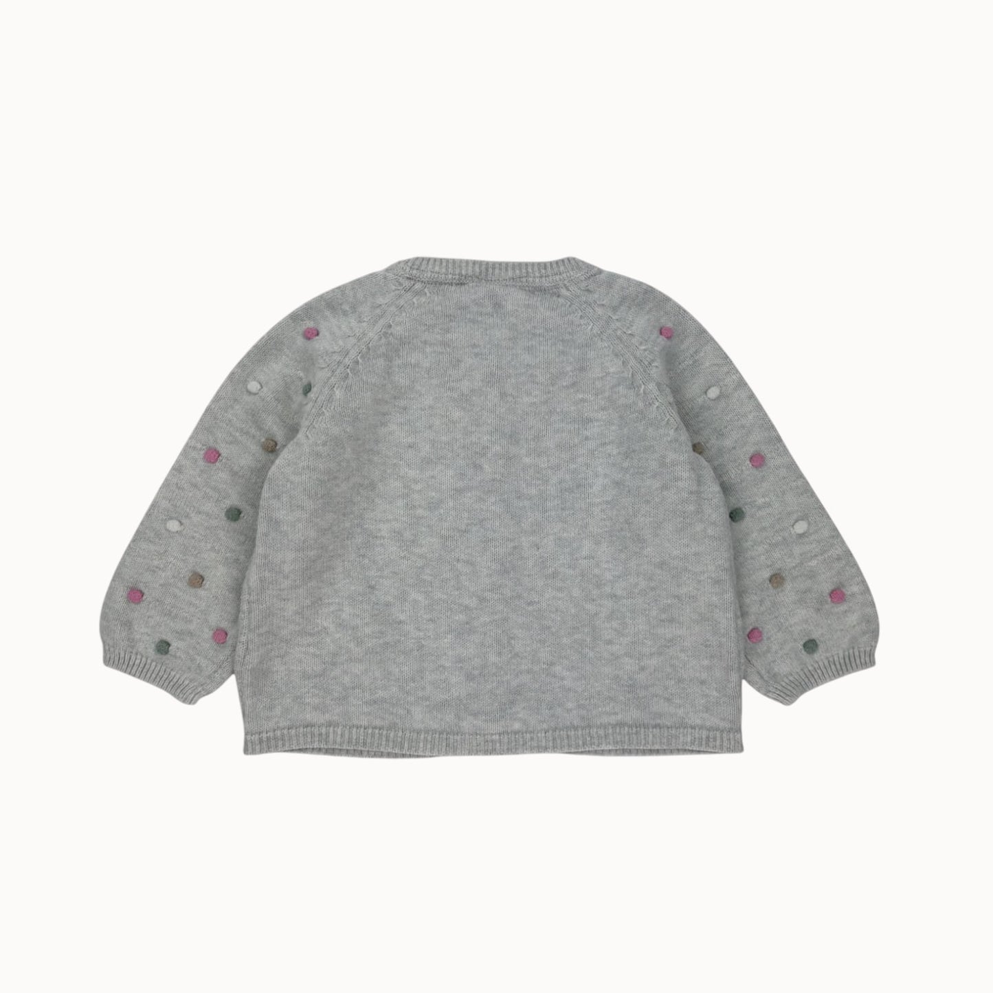 Cardigan grijs en bolletjes H&M 9 maanden