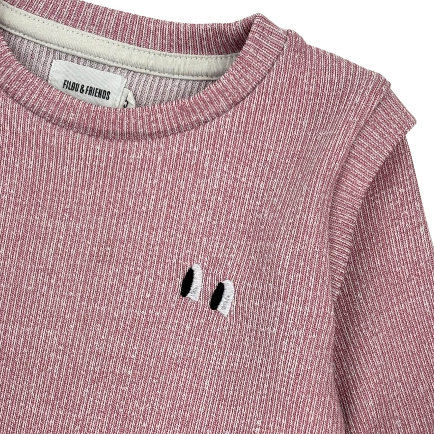 T-shirt longsleeves roze 'eyes' Filou & Friends 5 jaar