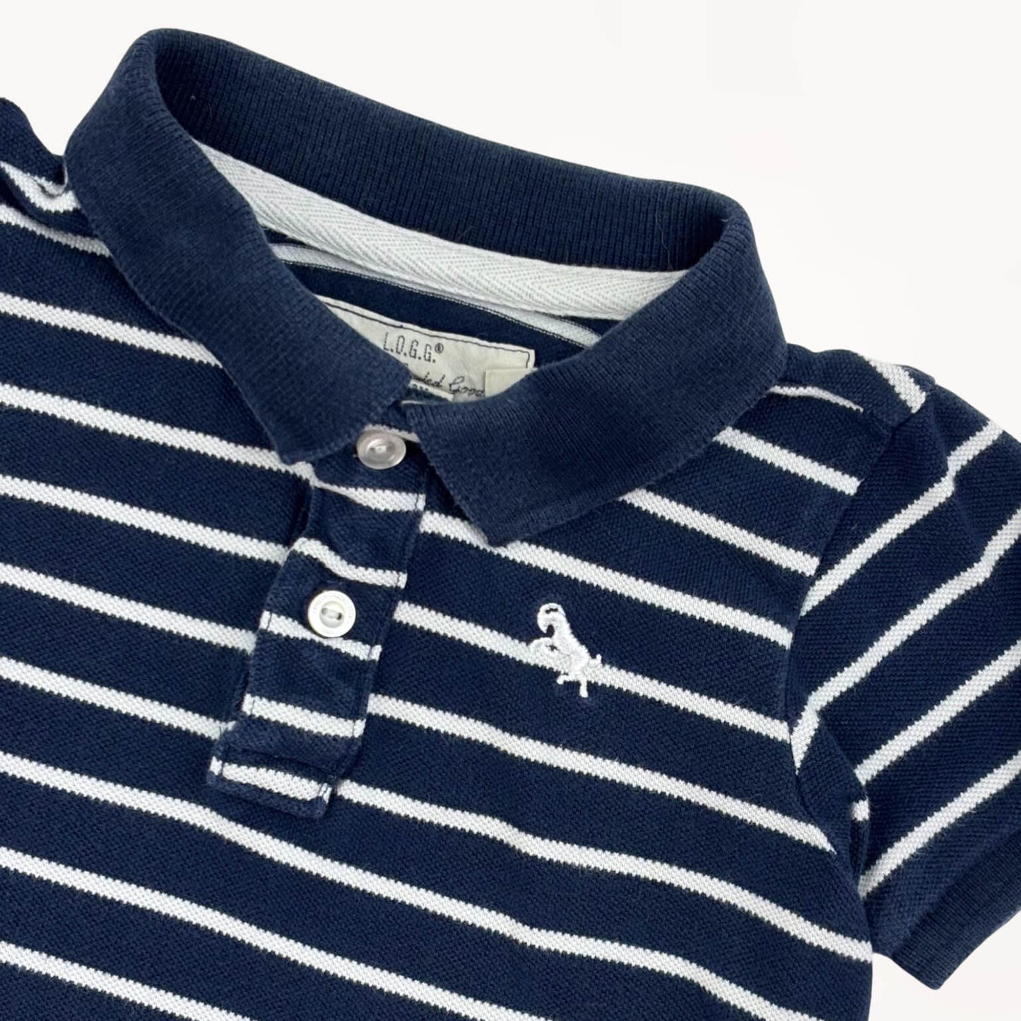 Polo t-shirt gestreept marineblauw H&M 1,5 jaar