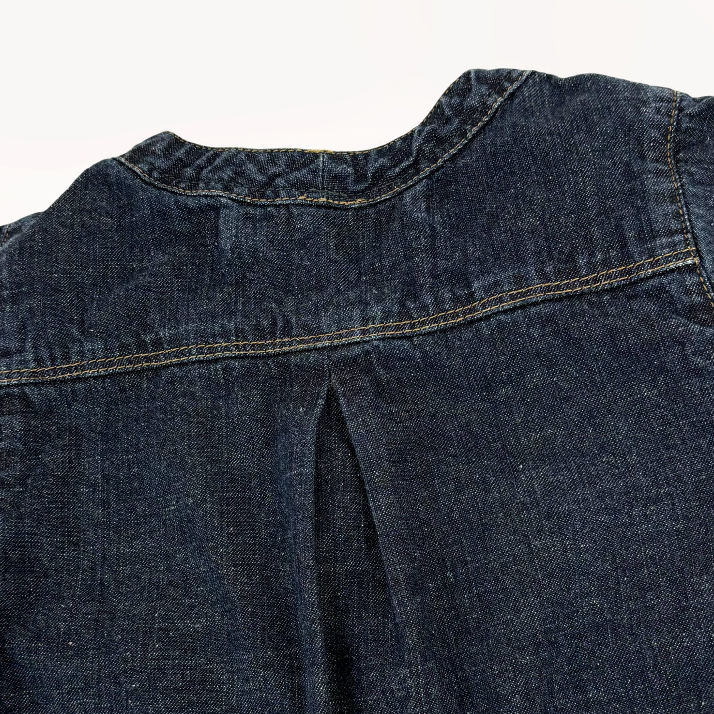 A-lijn denim kleedje, bronzen knoopjes⎪104