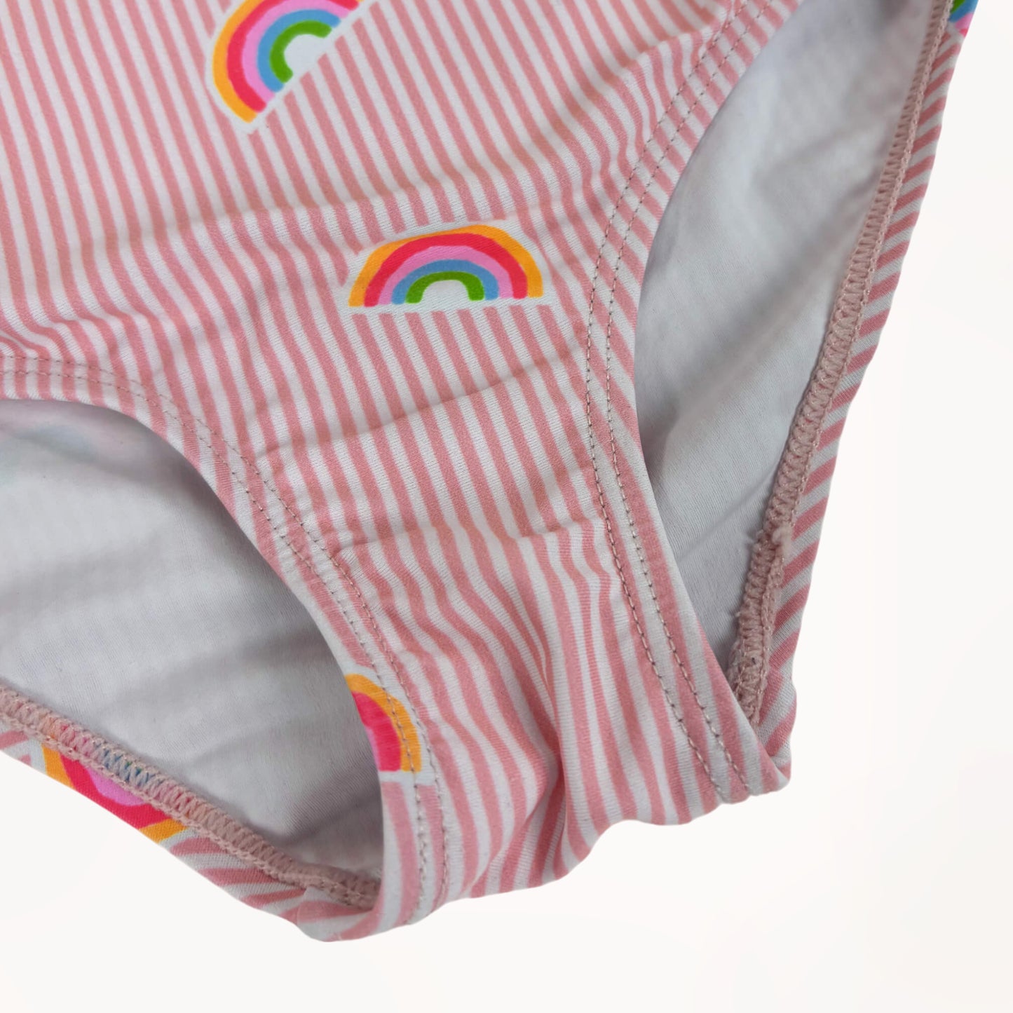 Roze badpakje, strepen en regenboogjes⎪104