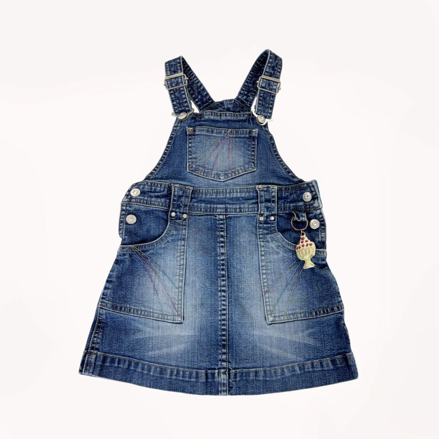 Denim salopette rok Denim kleedje met sleutelhangertjes 98