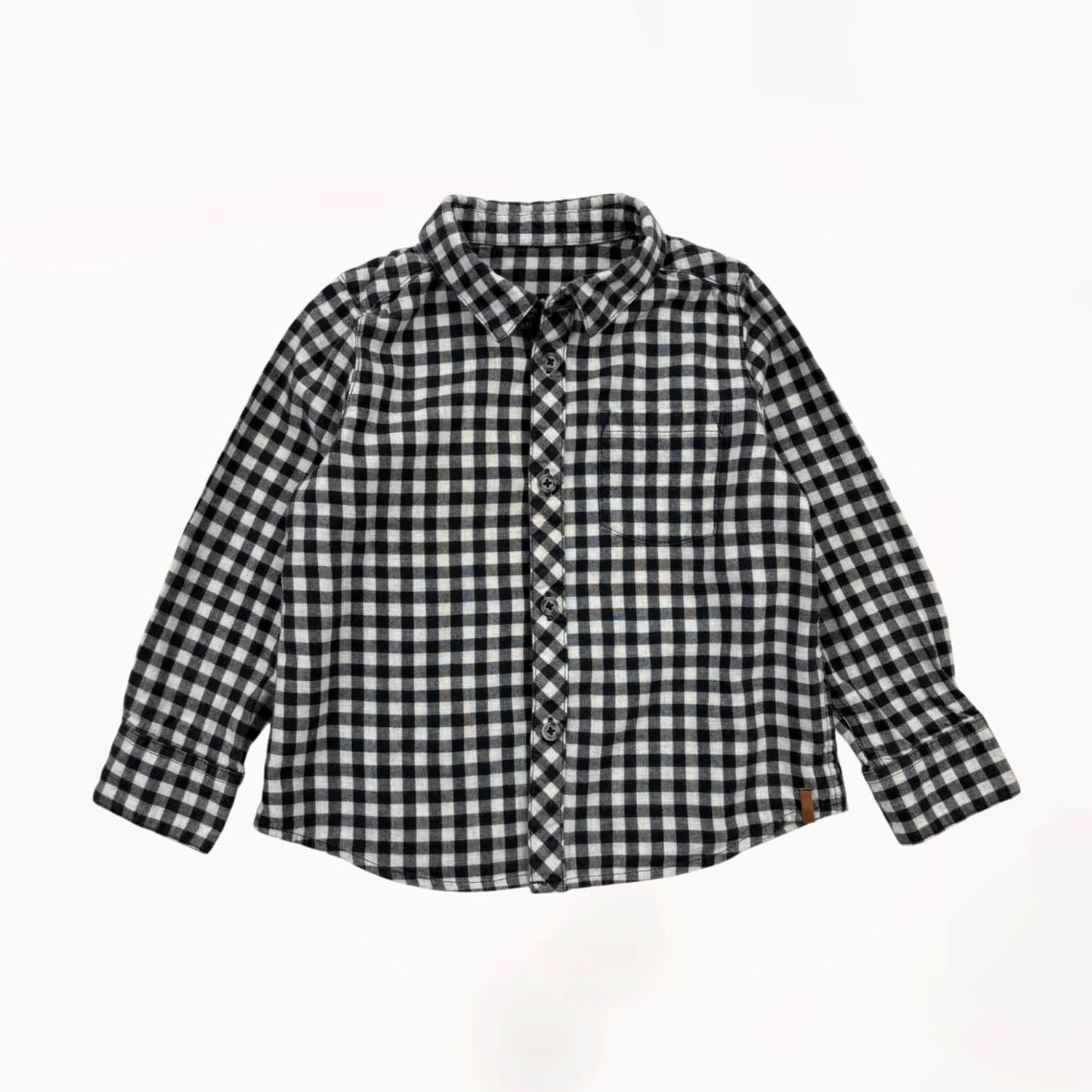 Zwart/wit checked plaid shirt met borstzakje⎪92