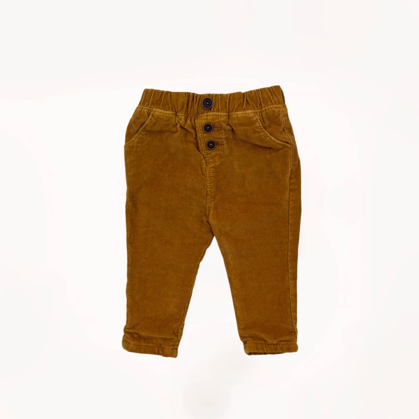 Bruine corduroy broek, gevoerd, extra dik voor de winter⎪68
