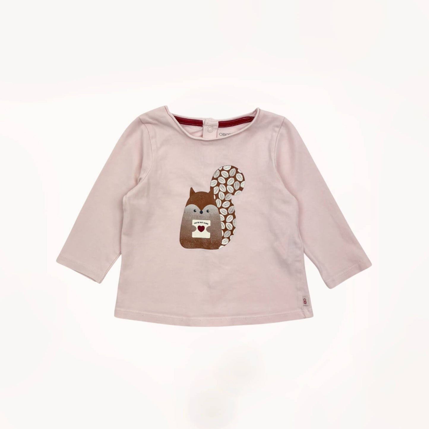 Roze truitje met schattige eekhoorn print⎪68
