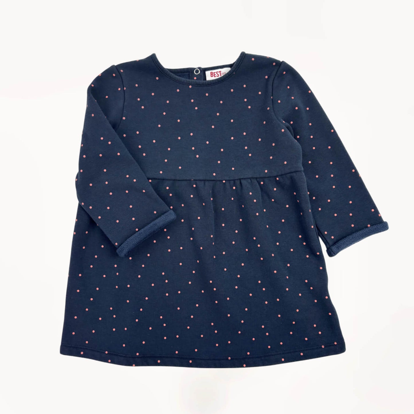 Winterjurk marineblauw/rode bolletjes BESTies 2 jaar