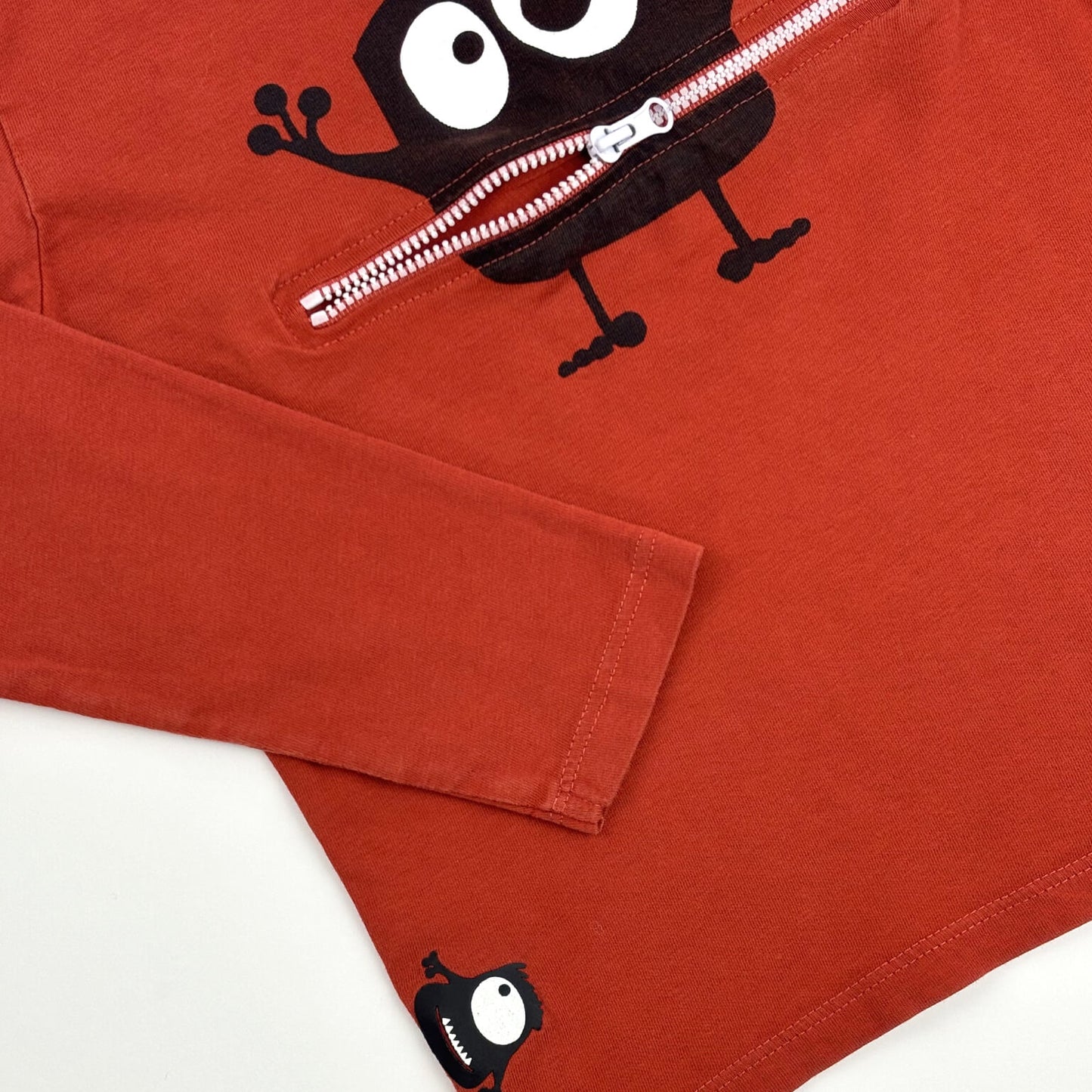 T-shirt lange mouwen rood/rits Jbc 5 jaar