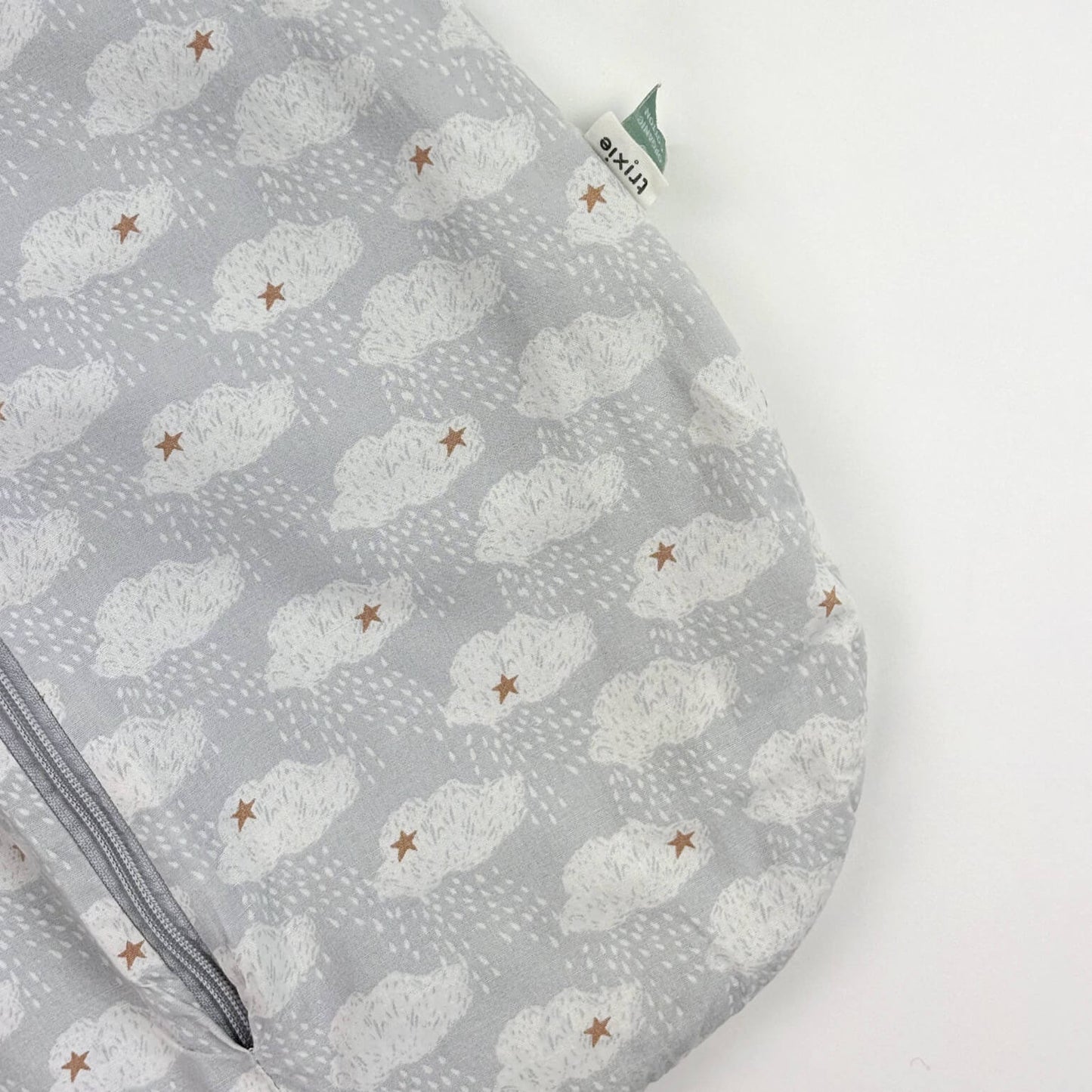 Slaapzak badstof grijs/wolkjes Trixie 70cm