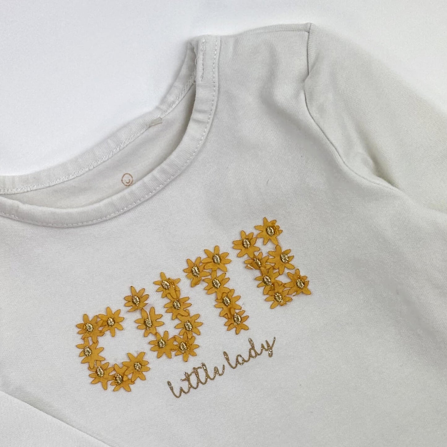 T-shirt lange mouwen crème Cuddles & Smiles 3 maanden