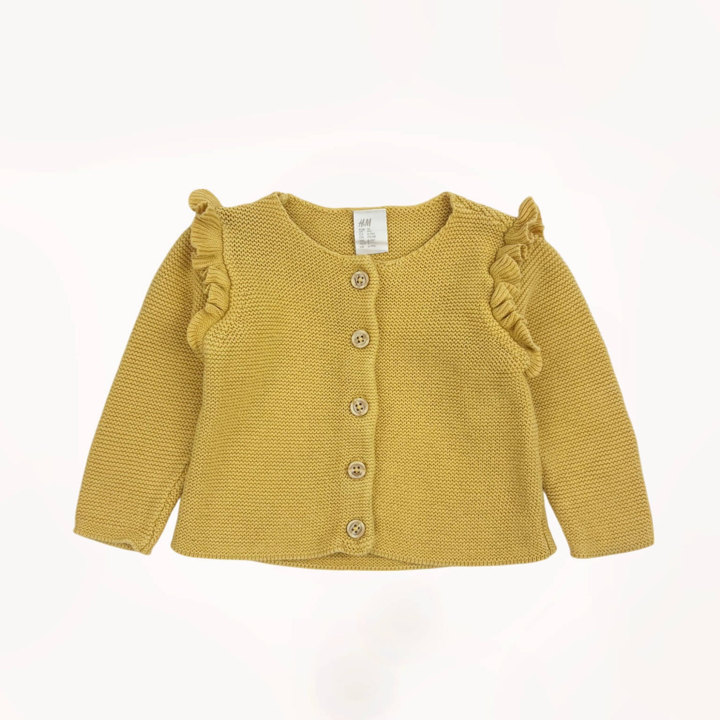Gebreide gilet geel H&M 9 maanden