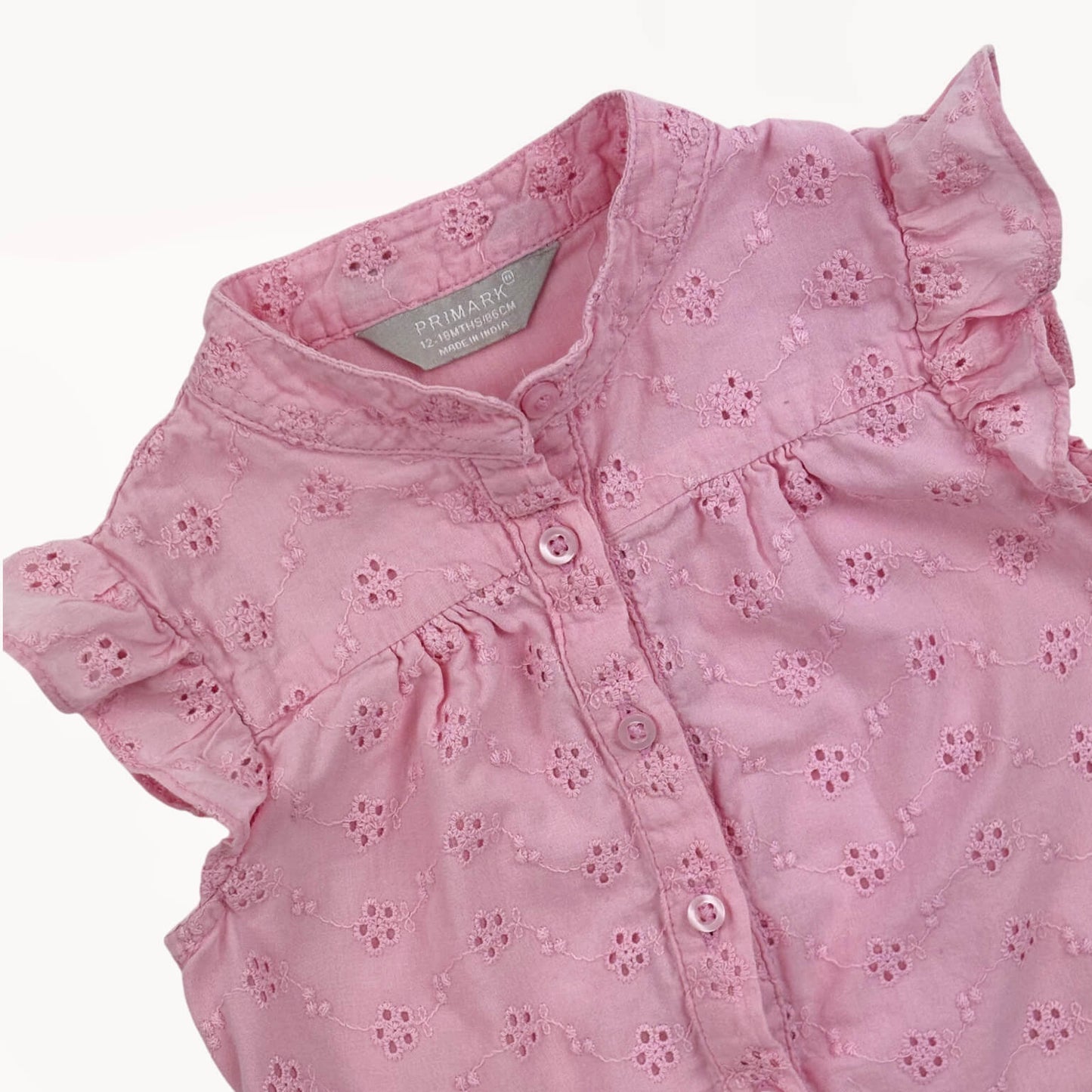 Blouse top roze kant Primark 1,5 jaar