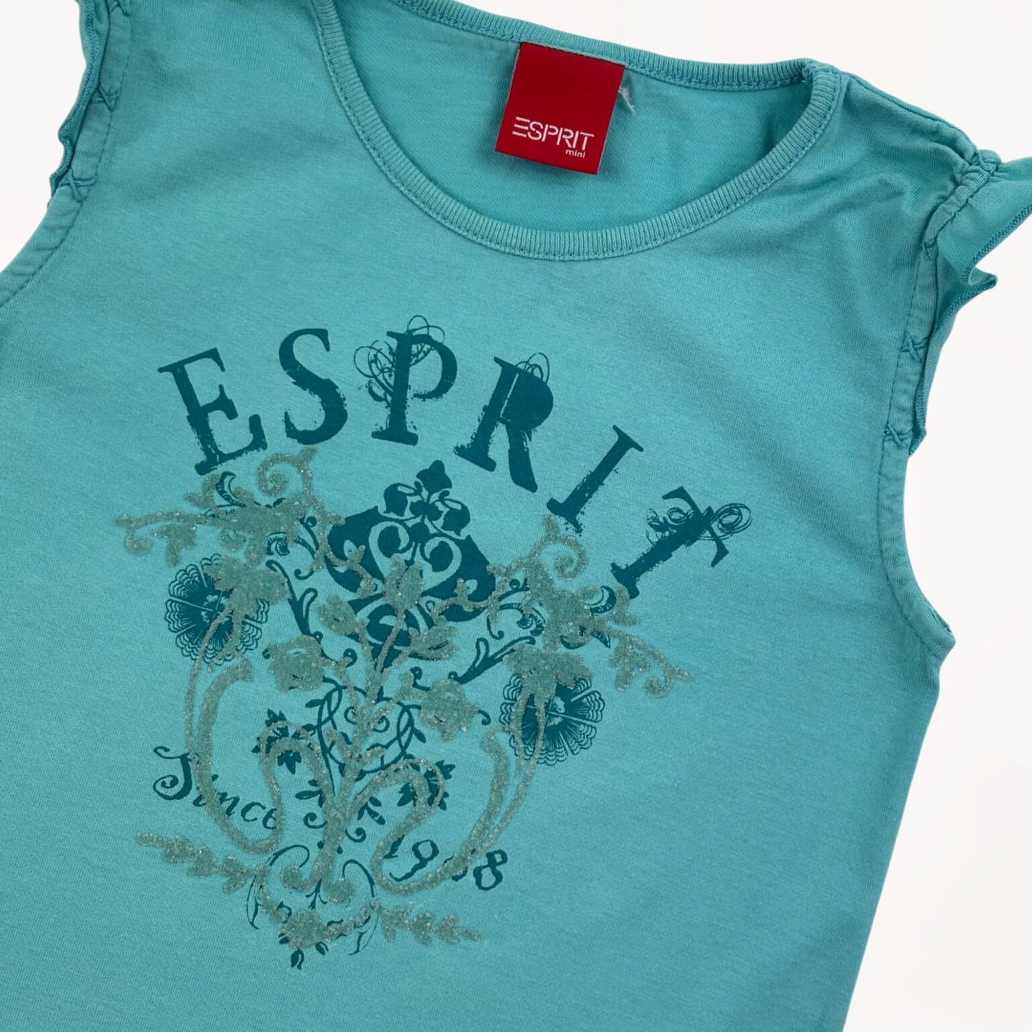 T-shirt mouwloos turquoise Esprit 4-5 jaar