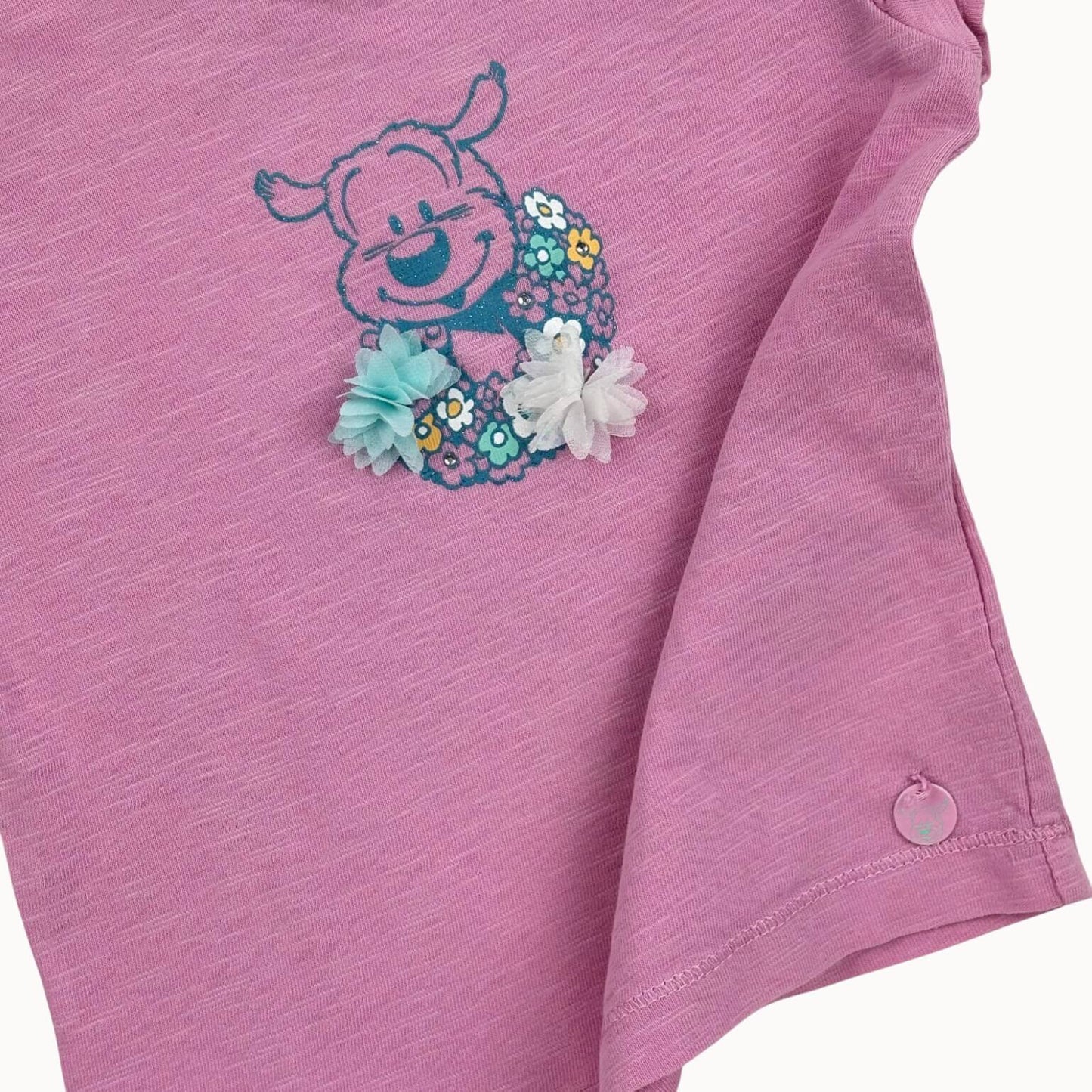 T-shirt Samson roze bloemen JBC 3 jaar