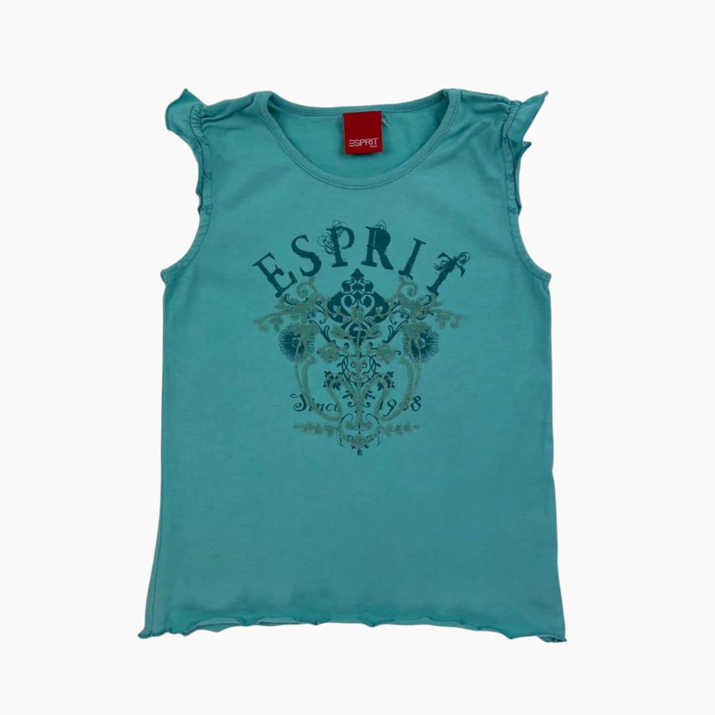 T-shirt mouwloos turquoise Esprit 4-5 jaar