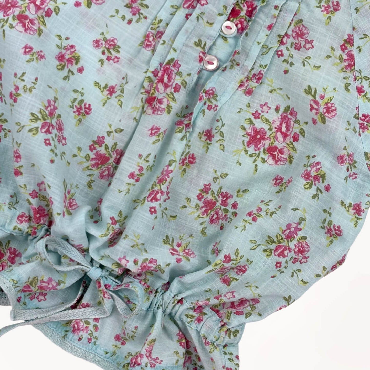 Shirt zomerse bloemen blauw H&M 4 jaar