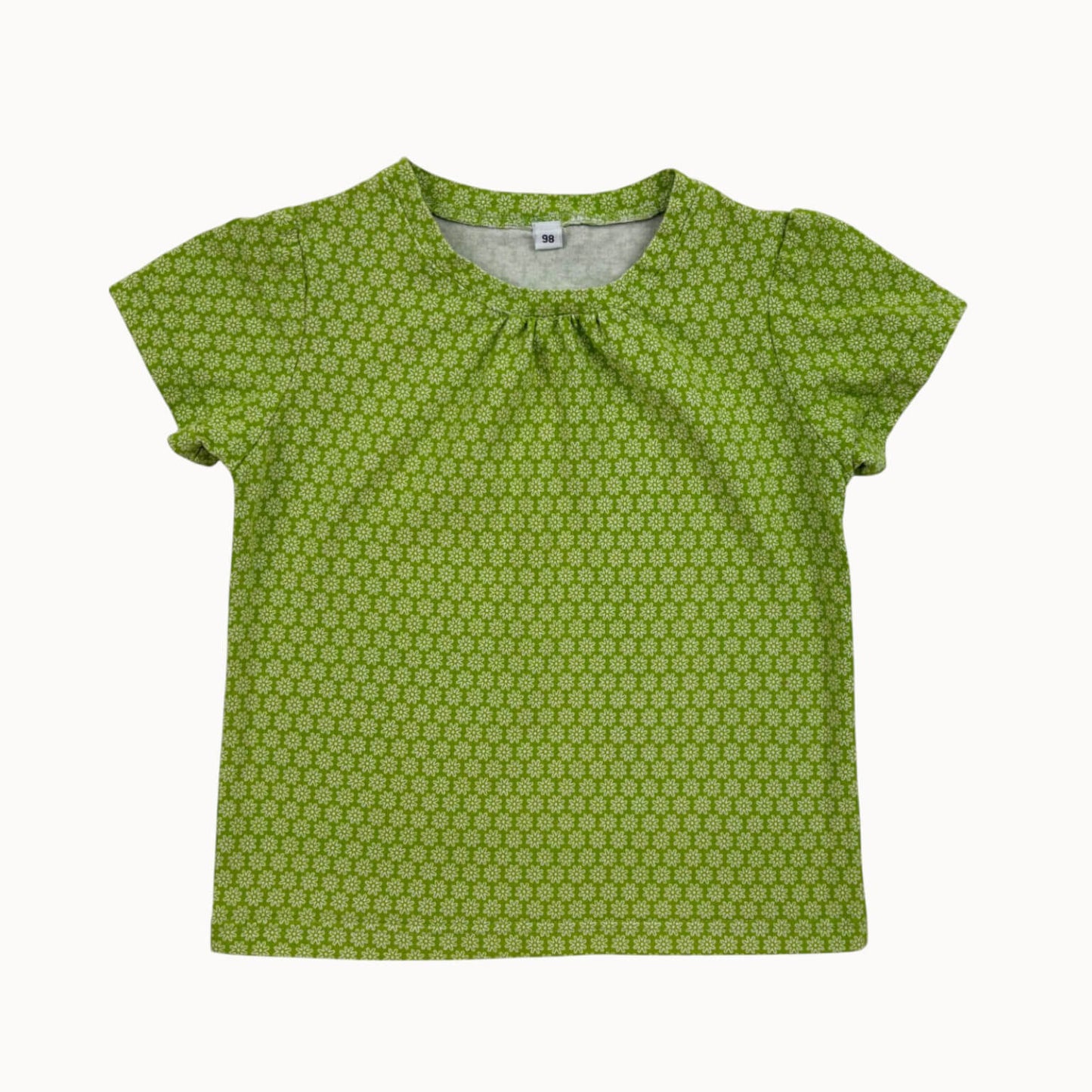 T-shirt groen bloemenmotief Zeeman 3 jaar